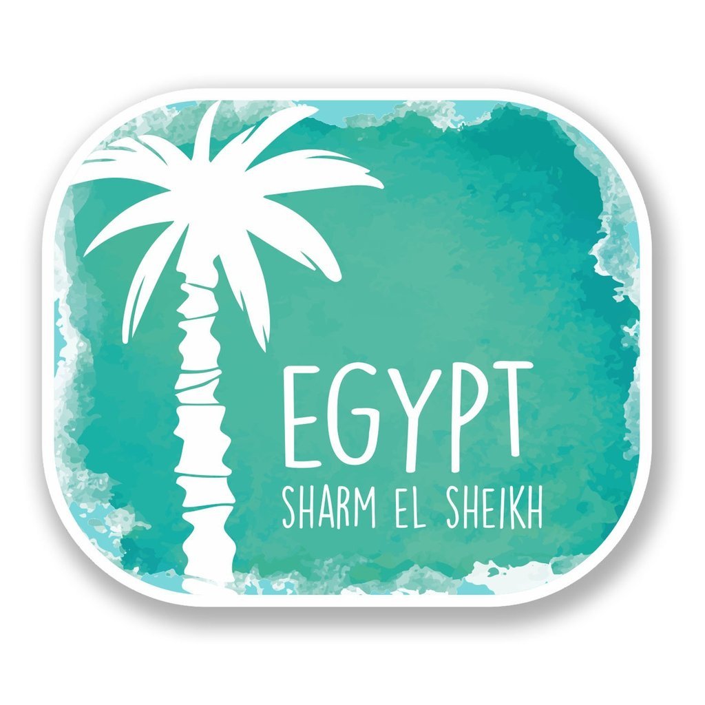 Destinationvinyl Multi 2 X 10Cm/100Mm Sharm El Sheikh Egypt Vinyl Sticker Decal Laptop Travel Luggage Car Bike Sign Fun #6506