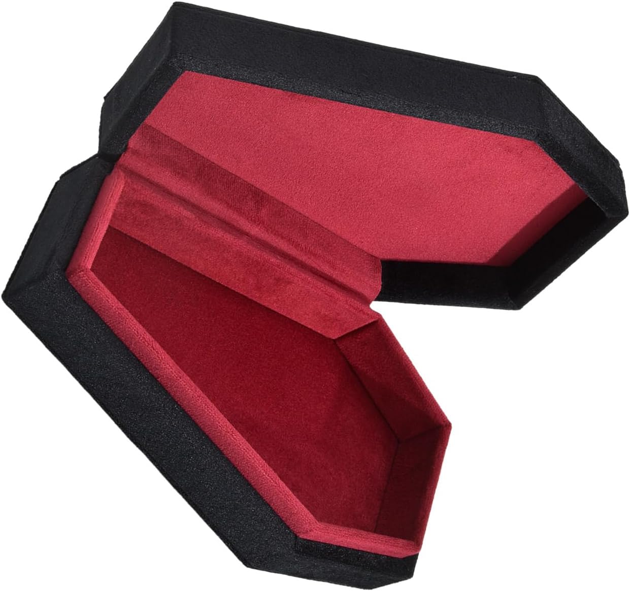 Gothic Coffin Shaped Jewelry Box Stylish Velvets Rings Choker Box Case Halloween Jewelry Organizer Decorations for Girls, 18* 11* 6cm