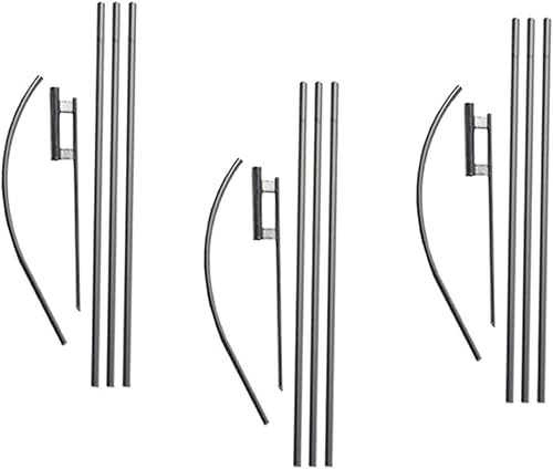 Swooper - Juego de herramientas telescópicas de 4 piezas de 14 pies con estacas de metal resistente, solo para banderas Swooper