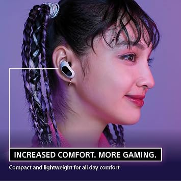 Sony INZONE Buds Wireless Gaming Earbuds, Perfect for PlayStation 5, for PC/PS5/Switch/Mobile, 48Hr Battery with Case, Noise Canceling, 360 Spatial Sound, 2.4GHz USB-C Dongle, WF-G700N White