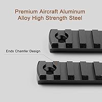 Vista 4 de Bontok Juego de rieles de aluminio Picatinny para accesorios de 3, 5, 7, 9, 11, 13 ranuras con 13 tuercas en T y tornillos, 6 llaves