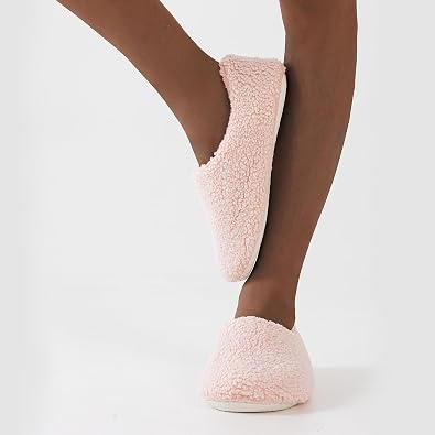 Women's Fuzzy Fleece Closed Back Warm Indoor Slipper House Slipper