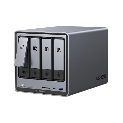 UGREEN NASync DXP4800 Pro 4-bay NAS for creators and teams (without HDD) | Intel Core i3-1315U, 10GbE + 2.5GbE, 8GB DDR5 to 96GB, 128GB SSD, 2×M.2 NVMe, 4K HDMI