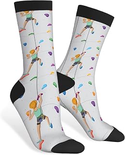 AOYEGO Cute Dogs Funny Socks Cartoon Parisian Dachshund Novelty Casual Crew Socks Contrast Color Design for Women Men Gift