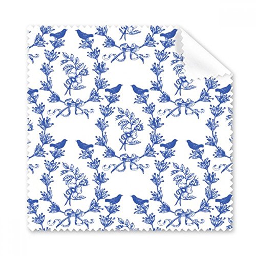 Chiffon nettoyant écran téléphone et tissu lunettes bleu blanc 5pcs