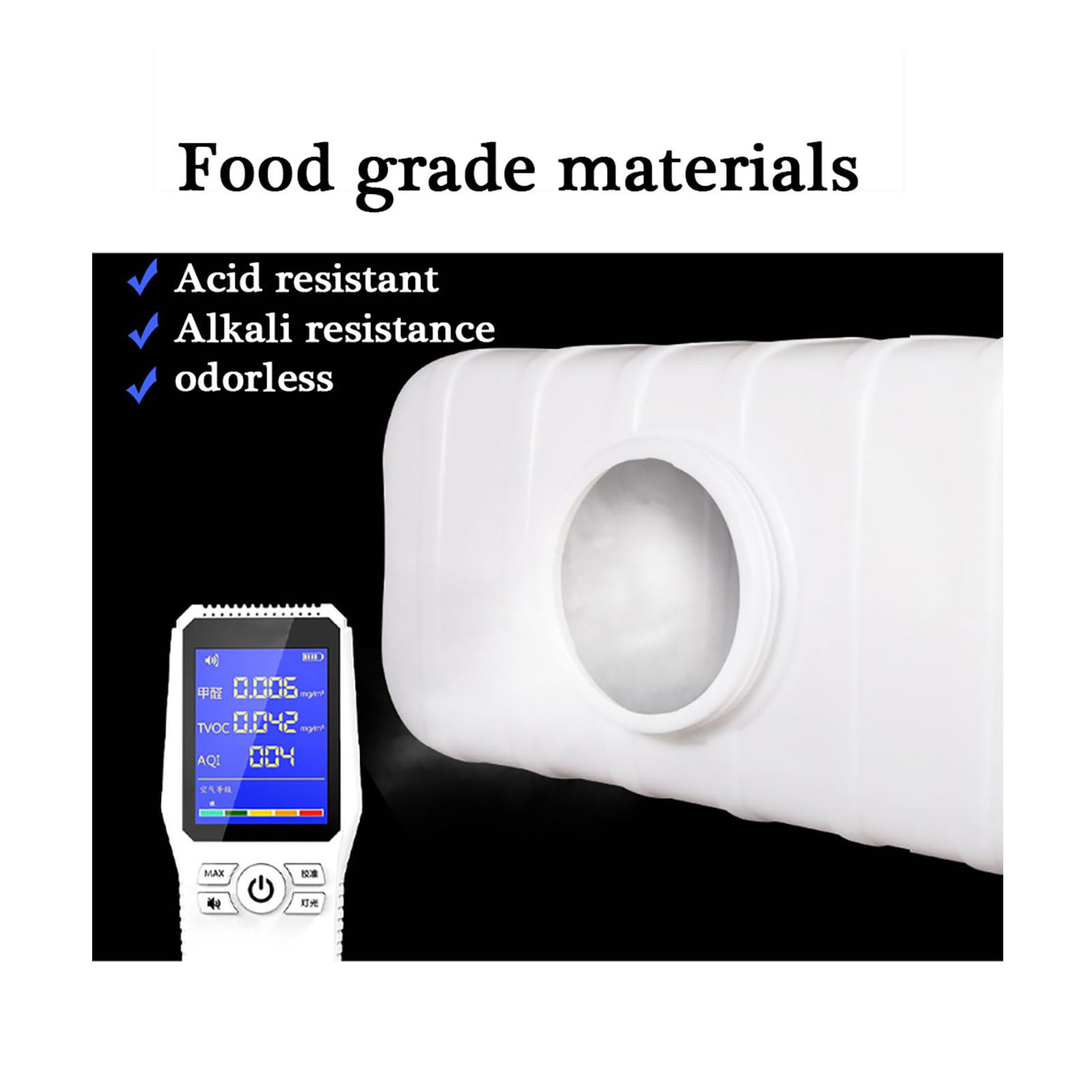Deposito Agua Camper 50L/80L/110L/200L Cubos De Plástico De Calidad Alimentaria con Grifo,Gran Capacidad Contenedores Tanques De Almacenamiento De Agua Domésticos Rectangular(Size:110L)