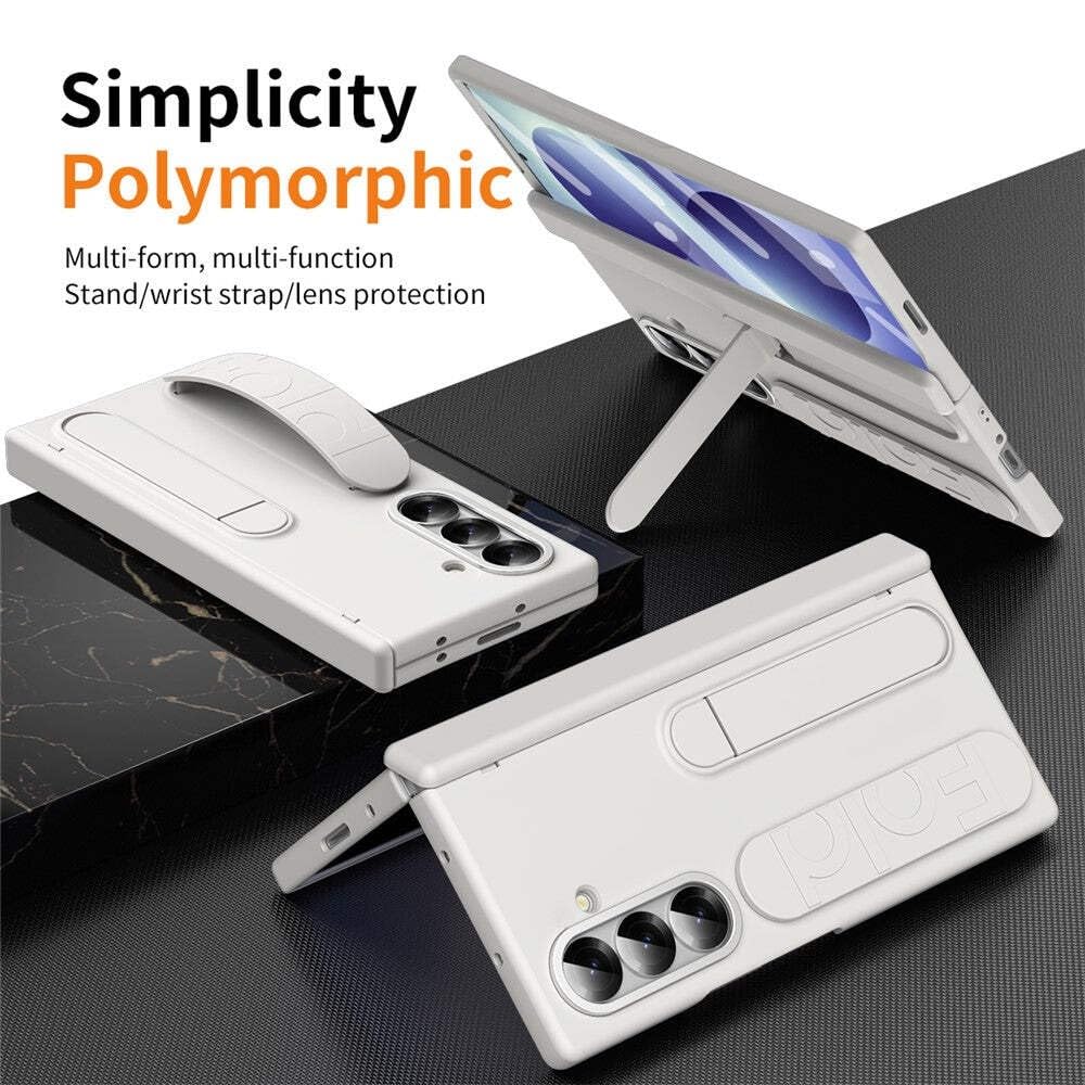 Generic etui kompatybilne z Samsung Galaxy Z Fold 8 Ultra Kolor: przezroczyste etui podpórka twarda klapka zawias pokrowiec na telefon z przednią folią