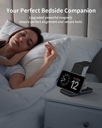 Miniatura 4 de JoyGeek Estación de carga inalámbrica, cargador inalámbrico para iPhone, estación de carga 3 en 1 para Apple iPhone 1514131211SEX8 Series, iWatch