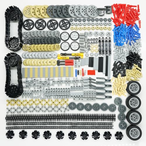 Technikteile, Autos, Zahnräder, Achsen – Räder, Anschlüsse, Bausteine,...