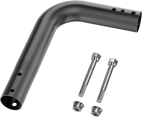 90° Antenna Mount Tube Adapter, Iron Pole Bracket with 2 Mounting Holes, Compati