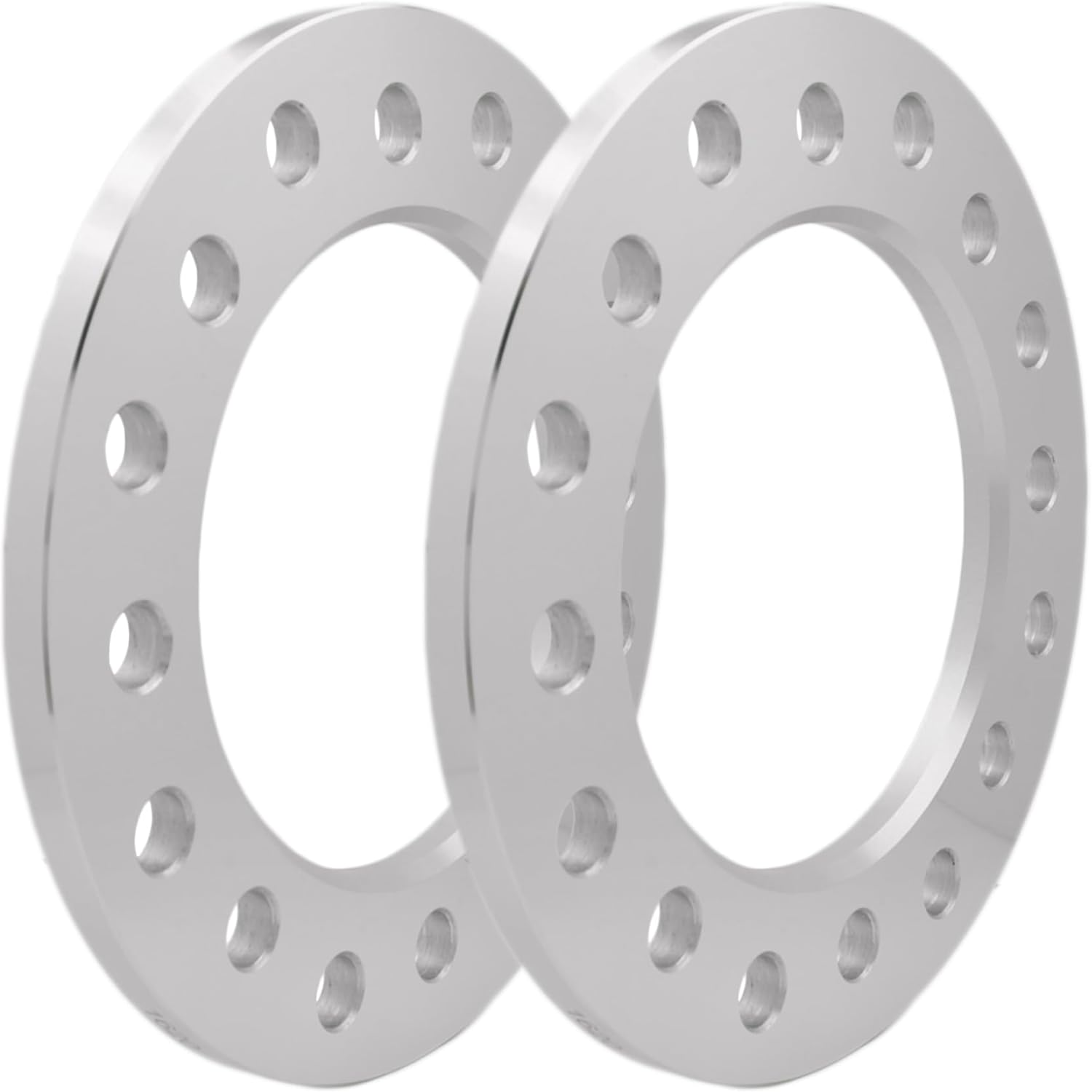 2 Pc 8 Lug Wheel Spacers 8x200 MM & 8x210 MM | 1/2" Thick | Works with 2010-2019 Silverado Sierra 3500 Dually & 2005-2019 Ford F-350 Dually (2 Pc 1/2" (12 mm))