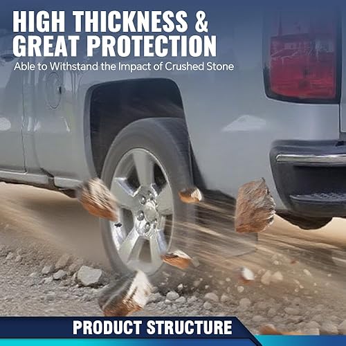 Miniatura 4 de PIT66 Guardabarros para guardabarros, compatible con Toyota Tacoma 2005-2015 con guardabarros OEM, kit de guardabarros resistente contra