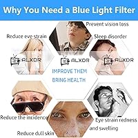 Vista 5 de Protector de pantalla de TV de película antirreflejos, filtro de monitor de luz azul, protege contra la radiación, alivia la fatiga ocular y duerme
