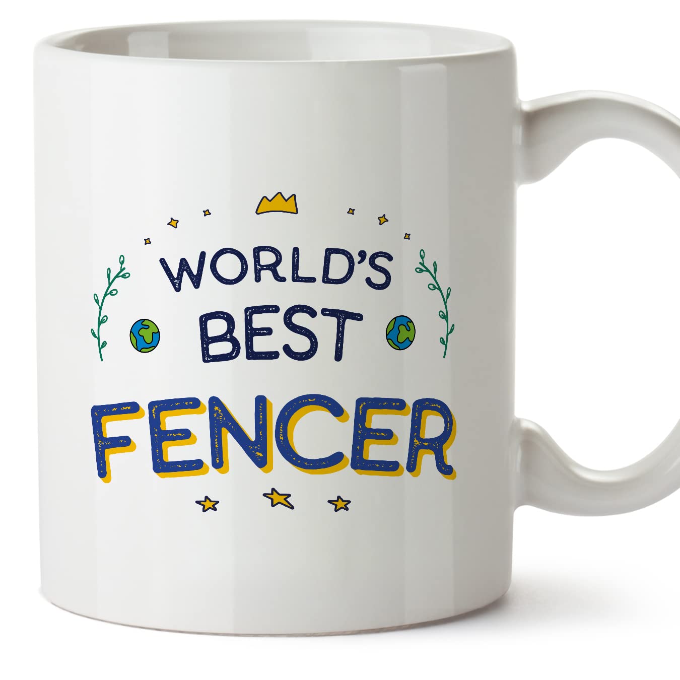 MUGFFINS Fencer Mug - in English - World's Best - Funny Gift for Colleagues - Ceramic 11oz Mug — image 1