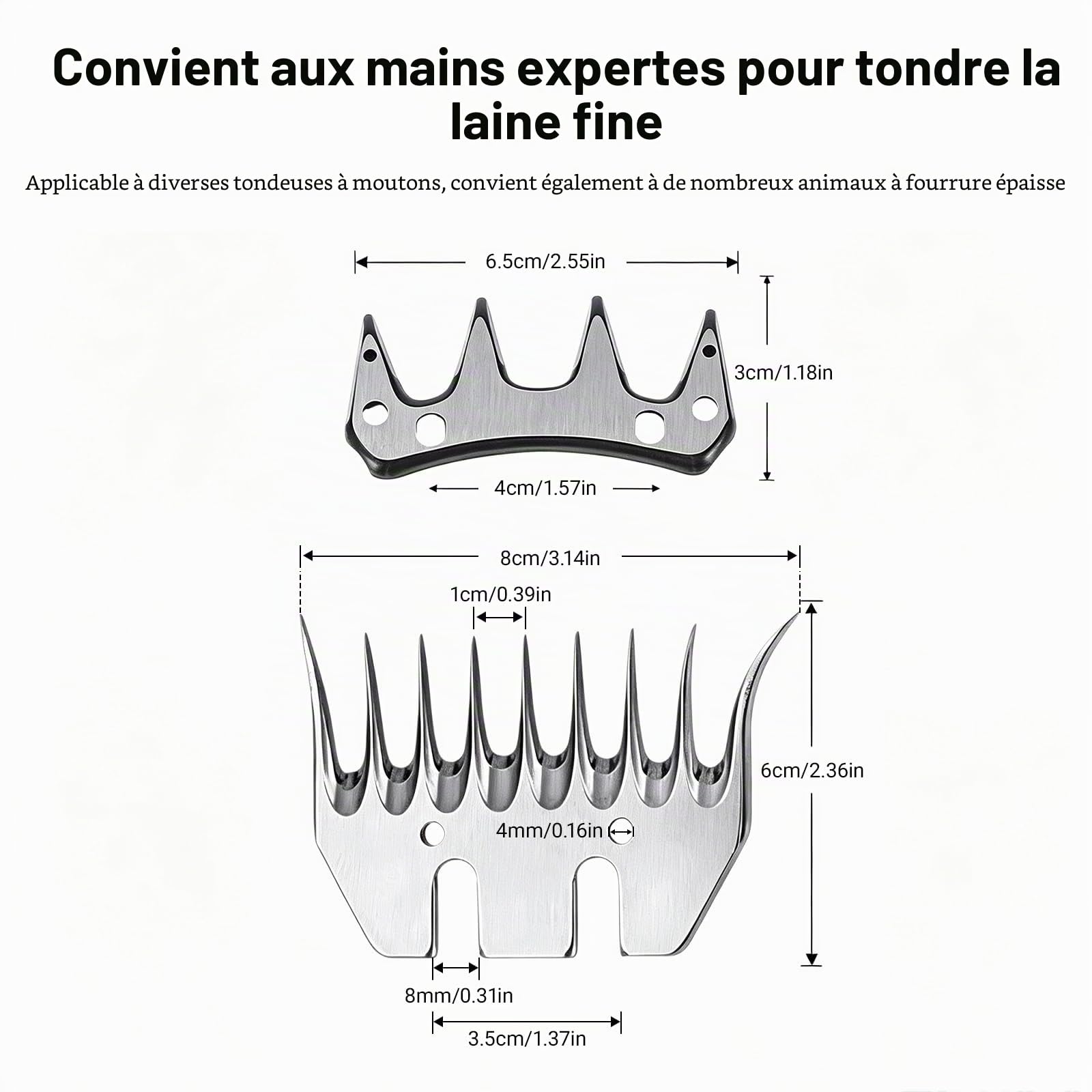 Lames de rechange pour cisailles à moutons,Coupe-laine électrique courbé à 9 dents,kit d'accessoires pour coupe-bordures pour moutons,chèvre tondeuse mouton tondeuse Lame de cisaille à mouton