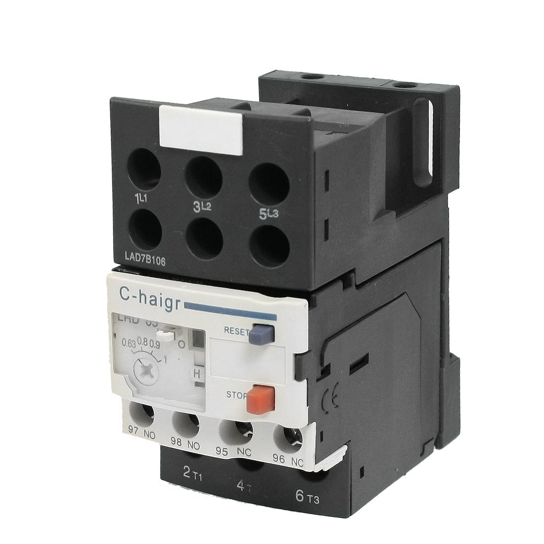 Zhwtisnpe One Color Jr28-25 0.63-1A Electric 3 Pole Thermal Overload Relay 1 No Nc