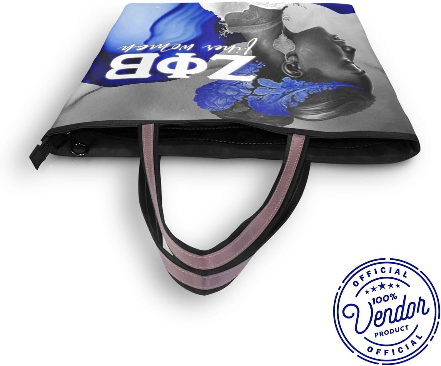 Zeta Phi Beta Paraphernalia - Market Tote or Shoulder Bag - Finer Woman - Official Vendor