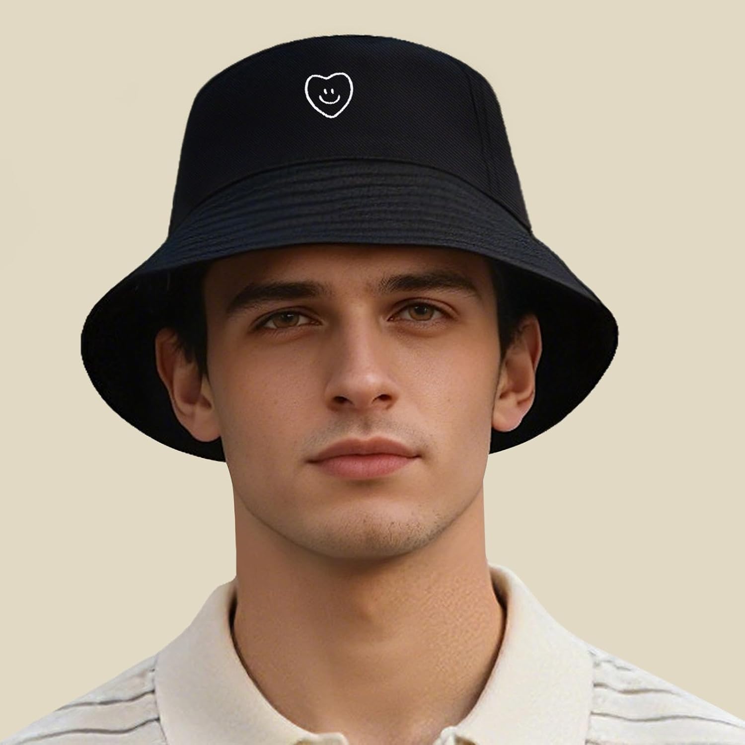 Fashion Embroidered Bucket Hat Cotton Summer Beach Sun Hat for Women Men Teen - Image 4