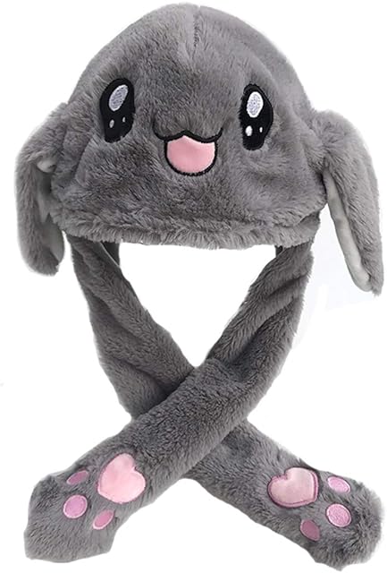 dressfan Womens Girls Funny Plush Animal Ear Hat Birthday Gift with Moving Ears Pressing the Animal Cap will Make the Ears Move Girls Boys Women Cosplay