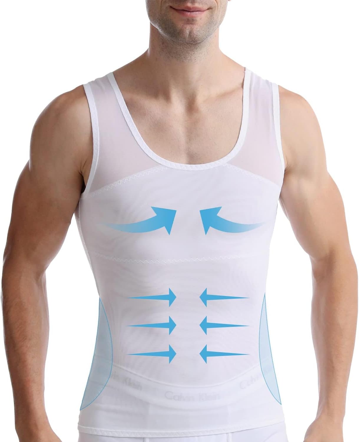 Mens Slimming Body Shaper Vest, Gynecomastia Compression Shirt Shapewear, Abs Abdomen Undershirts, Tummy Control Tank Top - Image 8