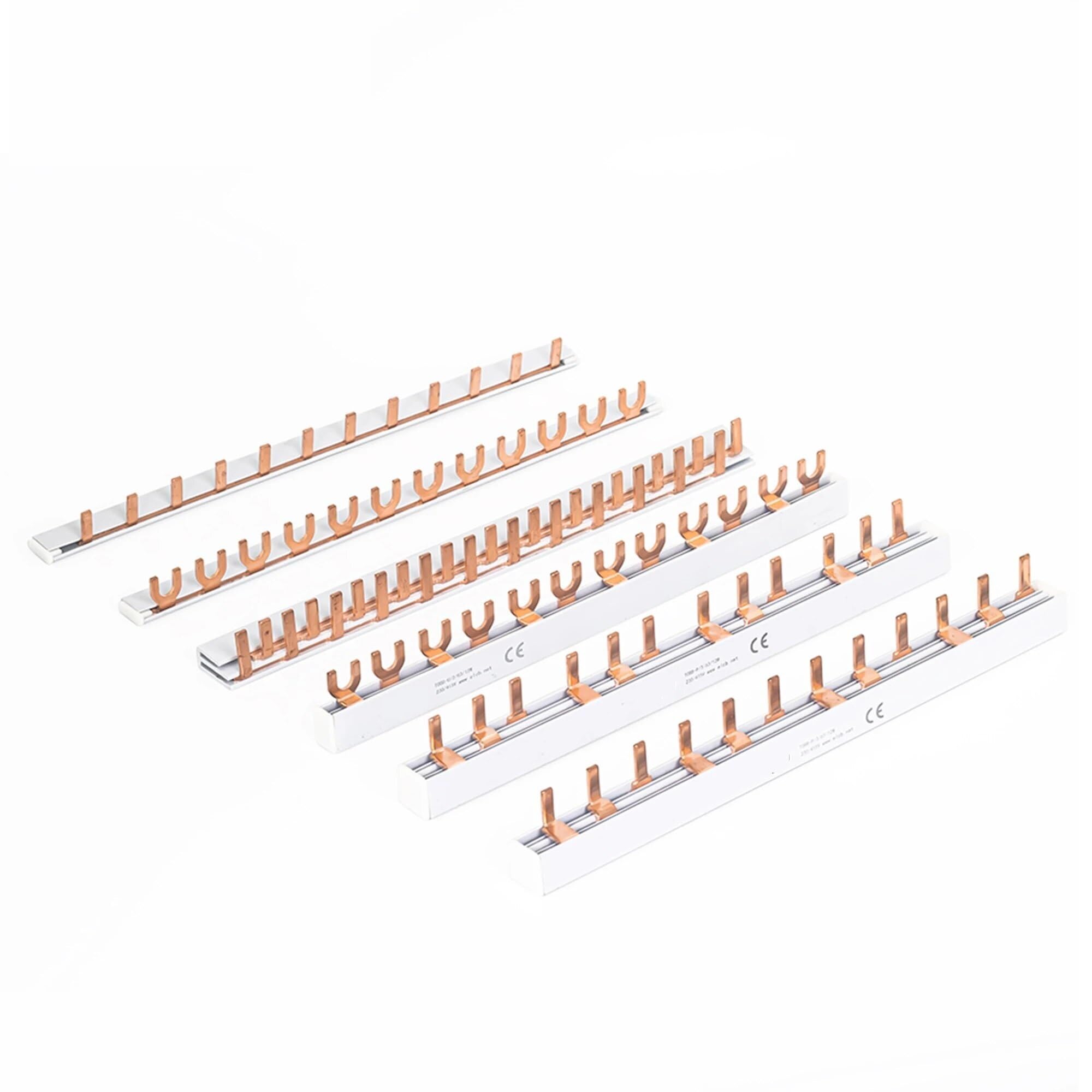 Vhderfh Pin Type 4P 12Way Pin Type Fork Type Copper Busbar For Distribution Box Circuit Breaker Mcb 63A Connector Busbar Connection(Pin Type 4P 12Way)