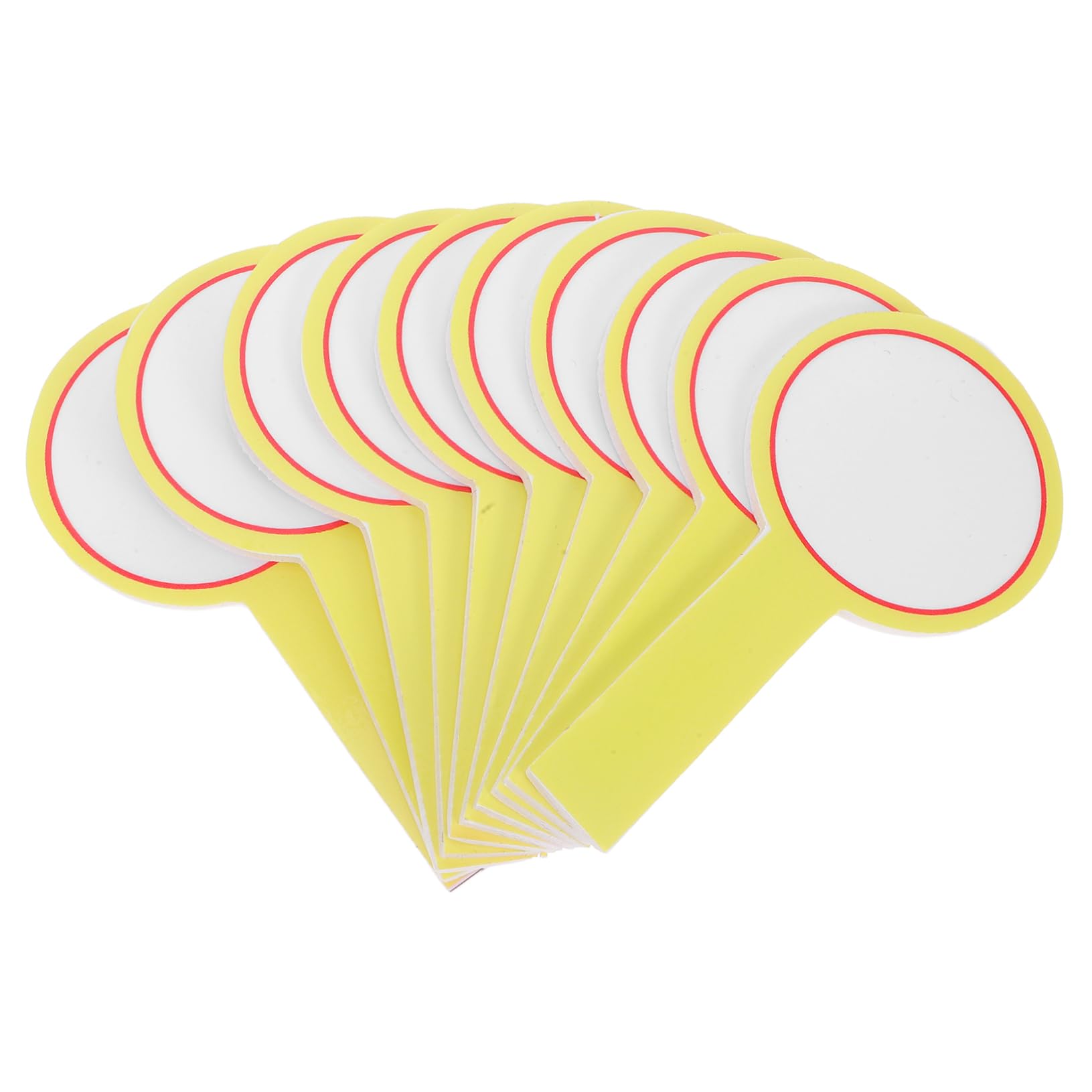 BESTonZON 10Pcs Handheld White Board Paddles for Classroom Voting Scoring Refereeing Lightweight Reusable Dry Erase Boards for Students Teachers