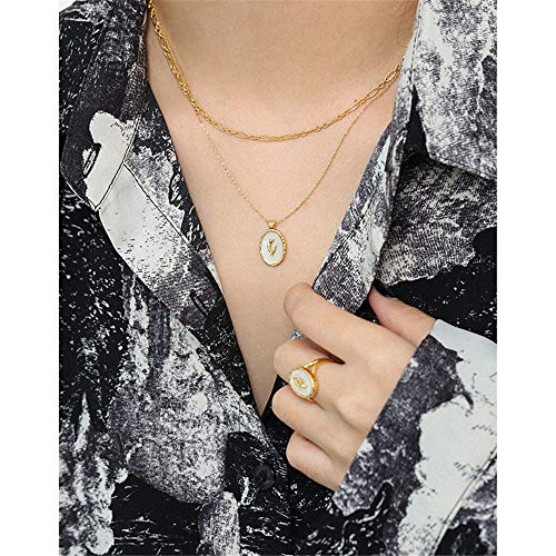 Dtja Vintage Tulip Flower Pendant Necklace for Women Girls s925 Sterling Silver 18K Gold Plated Embossed Oval Link Chain Adjustable Christmas Valentine Birth Month Jewelry Gifts for Mother3