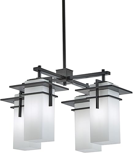 Miniatura 2 de Caterham - Candelabro de 4 luces de 12.75 pulgadas con vidrio de ópalo recubierto de satén en bronce antiguo®