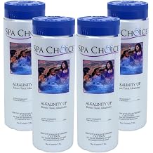 SpaChoice 2-Pounds 4-Pack Premium Alkalinity Increaser for Hot Tub | Raises Total Alkalinity, 100% Sodium Bicarbonate, Easy to Use, Add 1 ounce and Retest Every 30 Minutes, Made in USA