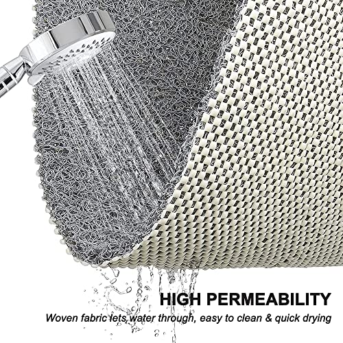 Bathtub Mat Non Slip Shower Mat, 40 x 100 cm, Soft Textured PVC Loofah Mat for Bathroom Inside Shower Anti Slip Bath Mat Bathroom Rug Carpet No Suction Cup, Quick Dry by ZOESOE - Image 6