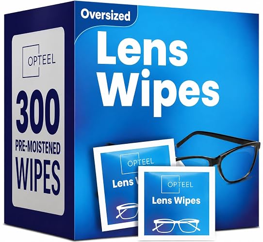 OPTEEL Screen Cleaner Wipes – Quick Dry, Streak-Free Screen Wipes for Electronics, Phones, Computers, Cameras, and All Lenses, Soft & Gentle, 300ct, Pre-Moistened & Individually Wrapped