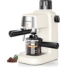 KEENSTAR 3.5Bar Espresso Machine with Milk Frother, 800W Compact Espresso and Cappuccino Machine with Preheating Function, 4 Cup Espresso Maker for Cappuccino or Latte, Gift for Coffee Lover Update