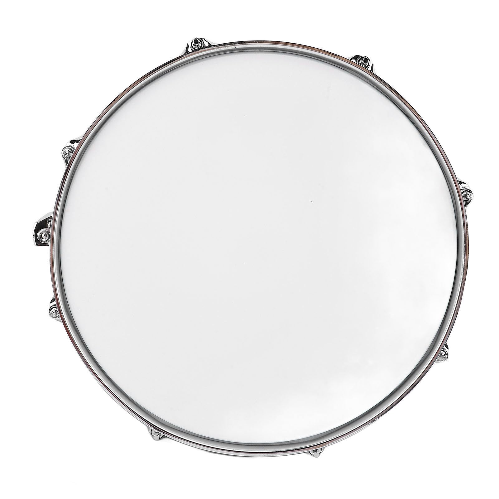 Generic 14 X 6,5 Zoll Großes Snare-Drum-Set mit Stabiler Konstruktion für Anfänger und Kinder, Orange-schwarzer Rand mit Weißem Trommelfell