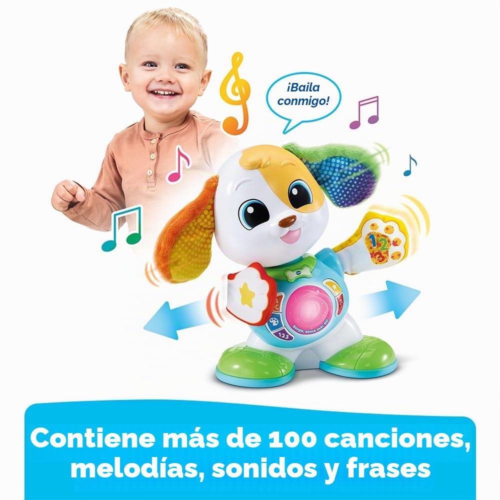 VTech – Boogie Danza Conmigo, Perro Robot Interactivo Que Baila y Canta, Juguete de bebé Brillante y Musical, Juego de Despertar Educativo, Regalo para bebé Desde 9 Meses – Contenido en francés