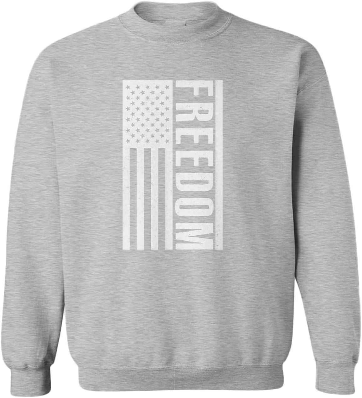Tcombo Freedom - USA American Flag Vertical Toddler Fleece Crewneck Sweater