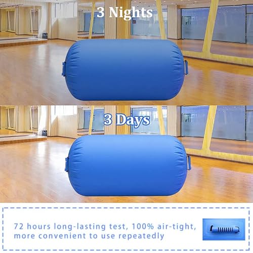 Air Roller Gymnastics Barrel Inflatable Tumbling Roller Air Mat Octagon Mat With Electric Air Pump For Backhandspring Training Cheerleading Home Use #TOP2