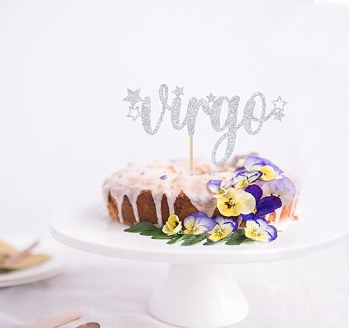 Miniatura 2 de Decoración para tartas de Virgo, decoración de fiesta de cumpleaños Virgo, decoración de fiesta del zodiaco, decoraciones de cumpleaños de