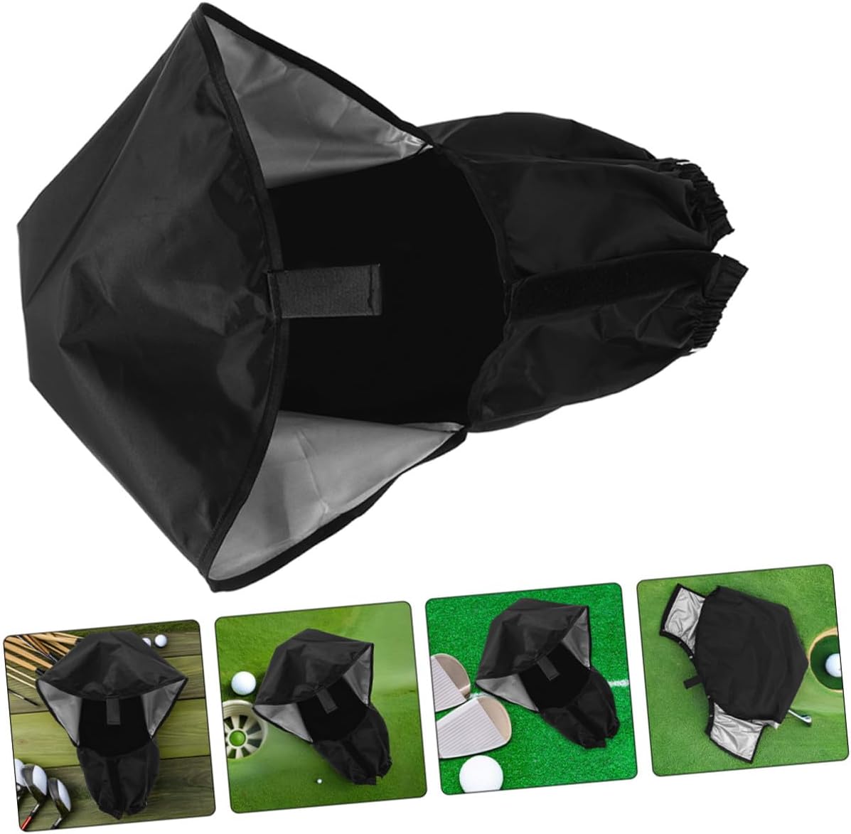 4pcs Golf Bag Rain Hood Dustproof Oxford Cloth Cover for Travel and Push Carts Lightweight Portable Protection for Men and Women Golfers