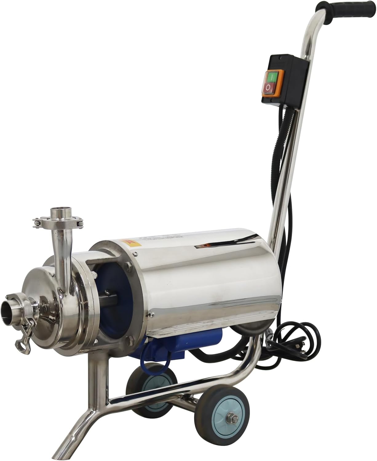 3t/h Centrifugal Pump Sanitary Beverage Pump 304 Food Grade Stainless Steel Milk Beverages Wine Water Pump 110V 0.75kw(Thick case with low noise)