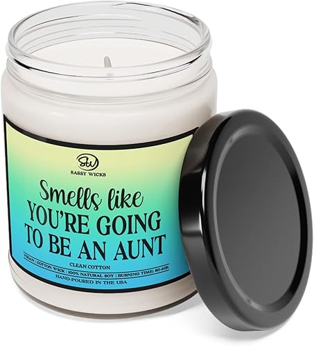 Miniatura 10 de Vela huele a que vas a ser una tía, anuncio de embarazo para tía, regalo de anuncio de embarazo para tía, 9 onzas (salvia blanca + lavanda)