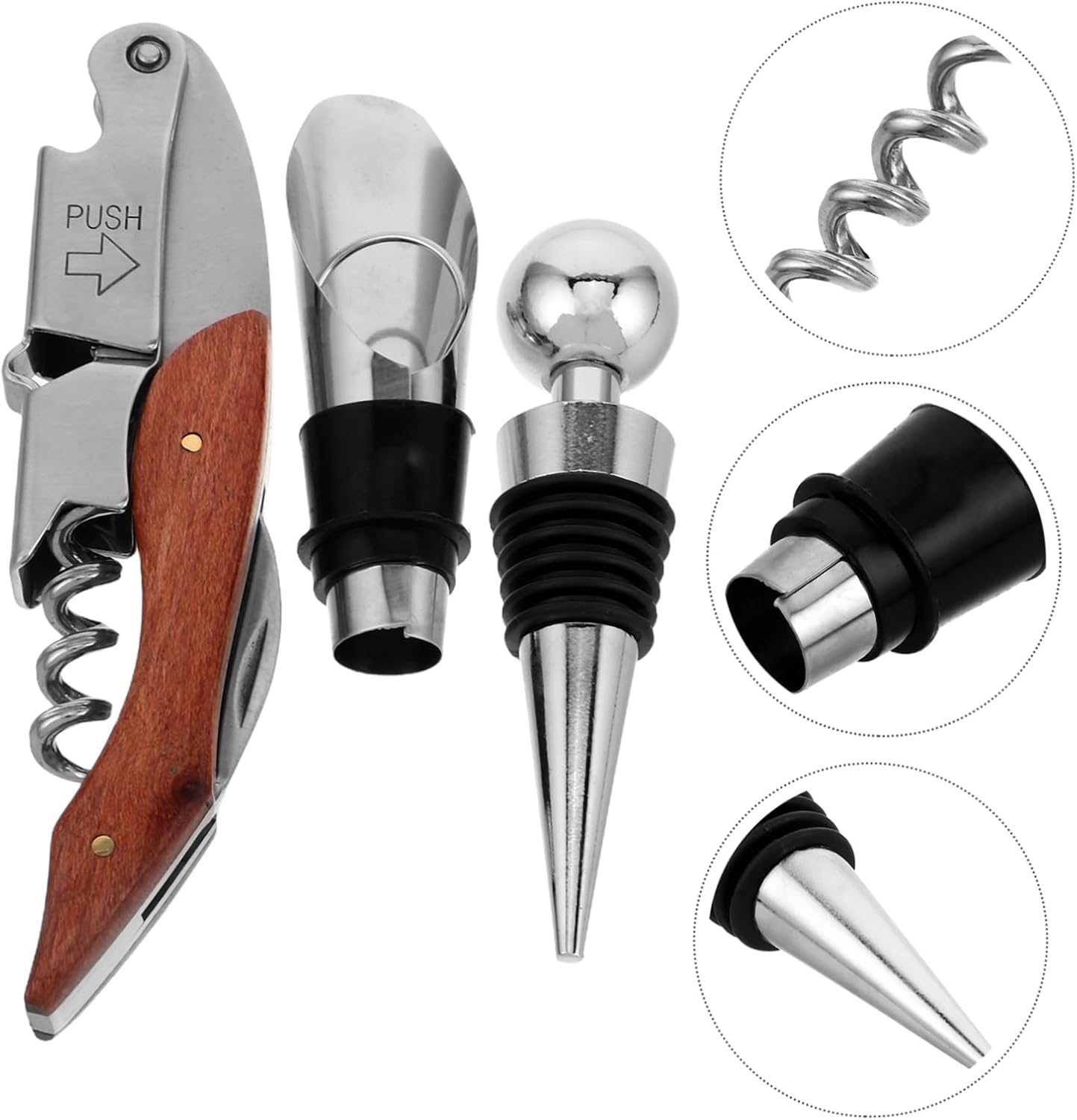 Unique Bottle Opener Set Wine Accessory Kit Golf Bottle Opener Pourer and Corkscrew for Home Bar