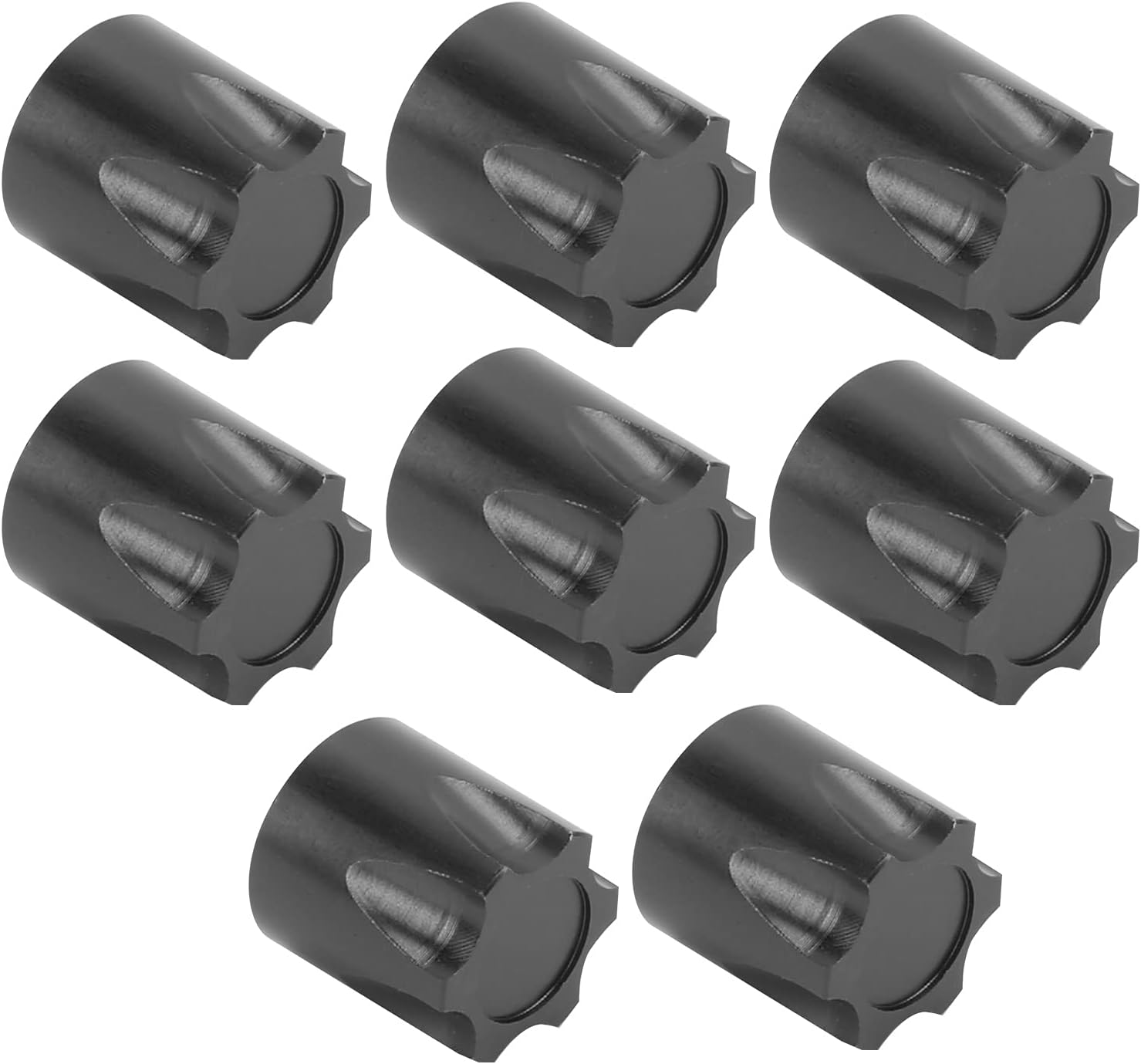 Dilwe RC Wheel Rim M4 Nut, 8Pcs 0.5x0.4inch Wheel Rim Center 1/10 Scale RC Accessories Compatible with/Hsp/Redcat//Hpi/Axial Scx10 D90 / Hpi 1/10 RC Car(Black)
