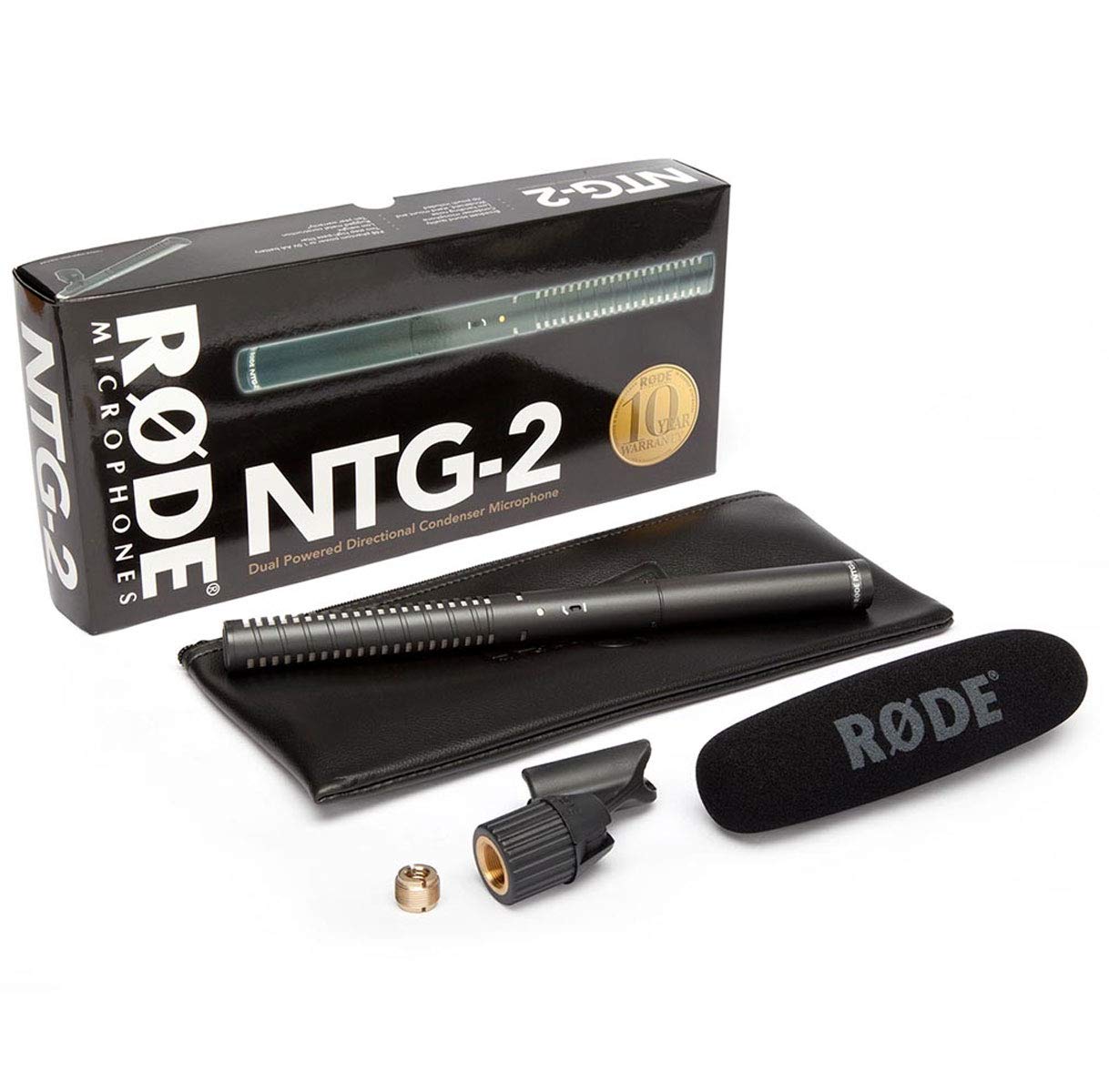 Rode NTG-2 - Micrófono direccional con condensador y protección Keepdrum KDWSVM