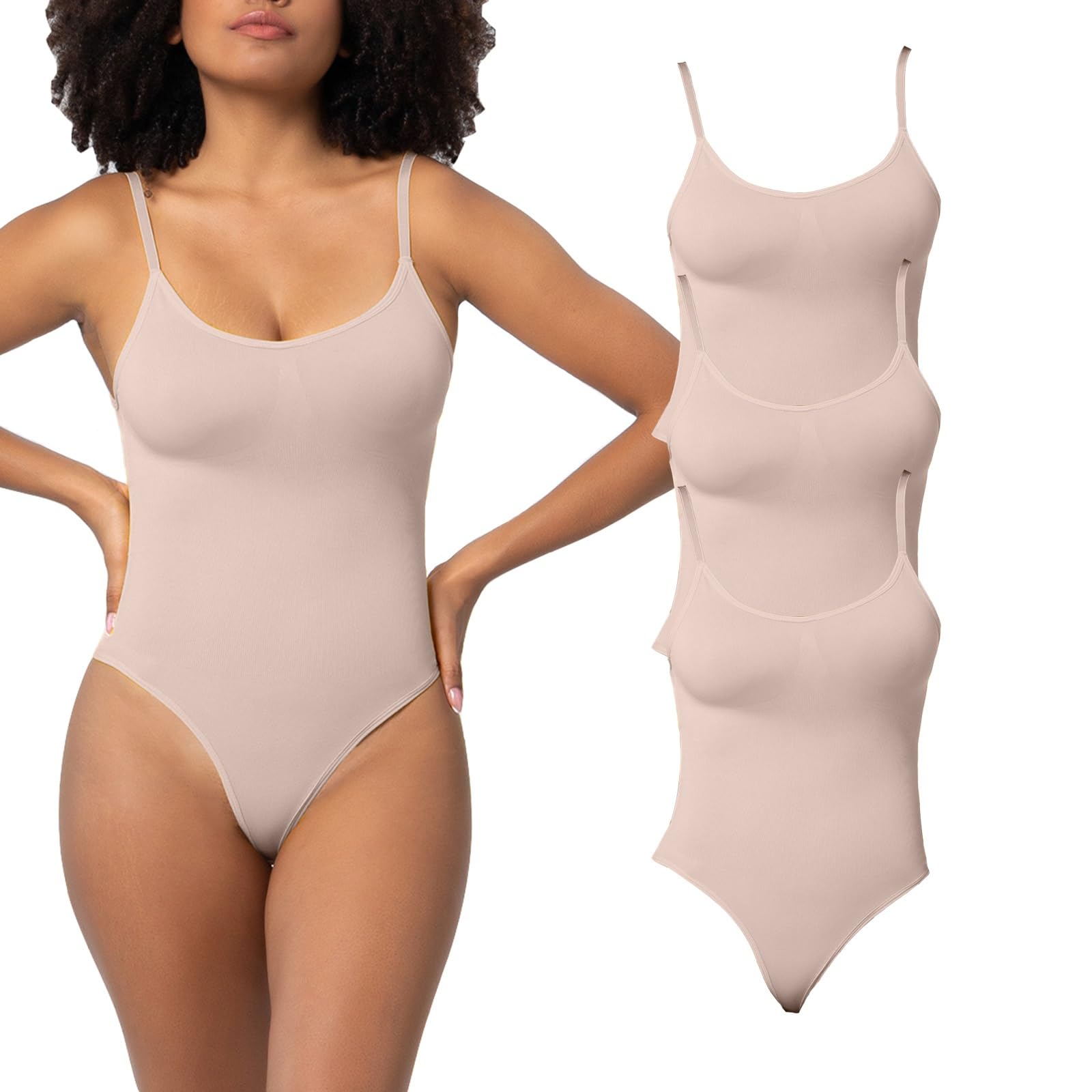 LYGXWJFC Body dla kobiet Bielizna modelująca brzuch Bezszwowe rzeźbienie Backless Stringi Body Tank Top