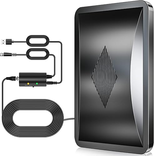 Antena de TV mejorada 2024 para Smart TV de hasta 880 millas de alcance, antena interior y exterior para todos los televisores HD disponible en Yaxa Colombia