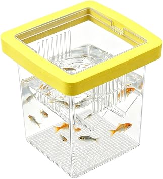 Breeding Box for Fish Tank | Floating Small Acrylic Multi-functional Incubator - Fish Tank Breeder Box - for Isolation Quarantine Floating Hatching Guppy Shrimp Turtle Betta Seawater Home
