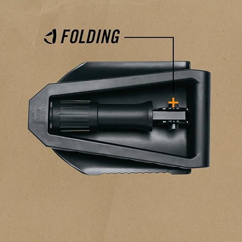 Miniatura 2 de Gerber Gear Herramienta electrónica plegable táctica de estilo militar, pala de coche de emergencia y campamento de alta resistencia con borde