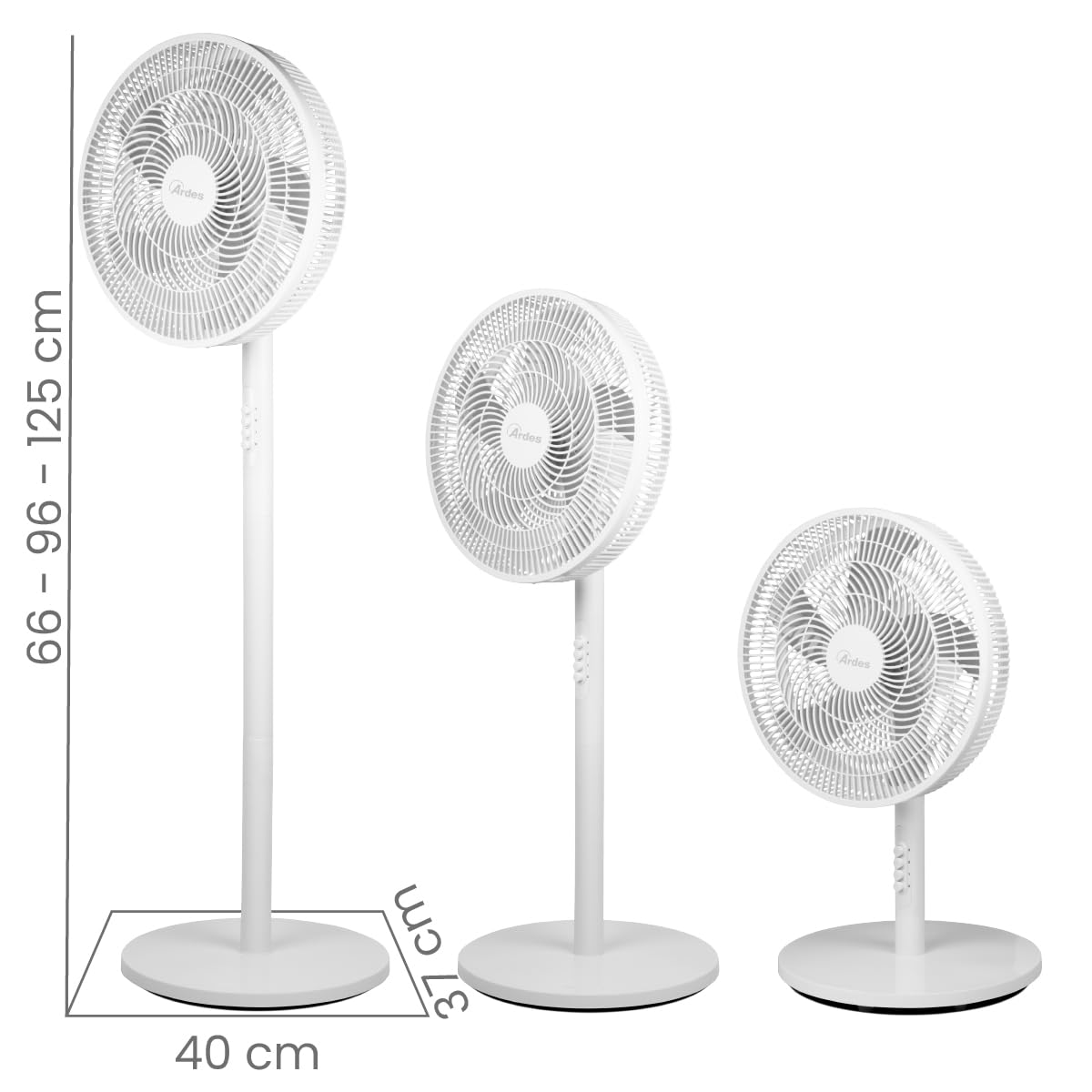 ARDES AIRE 3 IN 1 – VENTILATORE MULTIFUNZIONE, ALTEZZA REGOLABILE, 5 PALE, OSCILLANTE