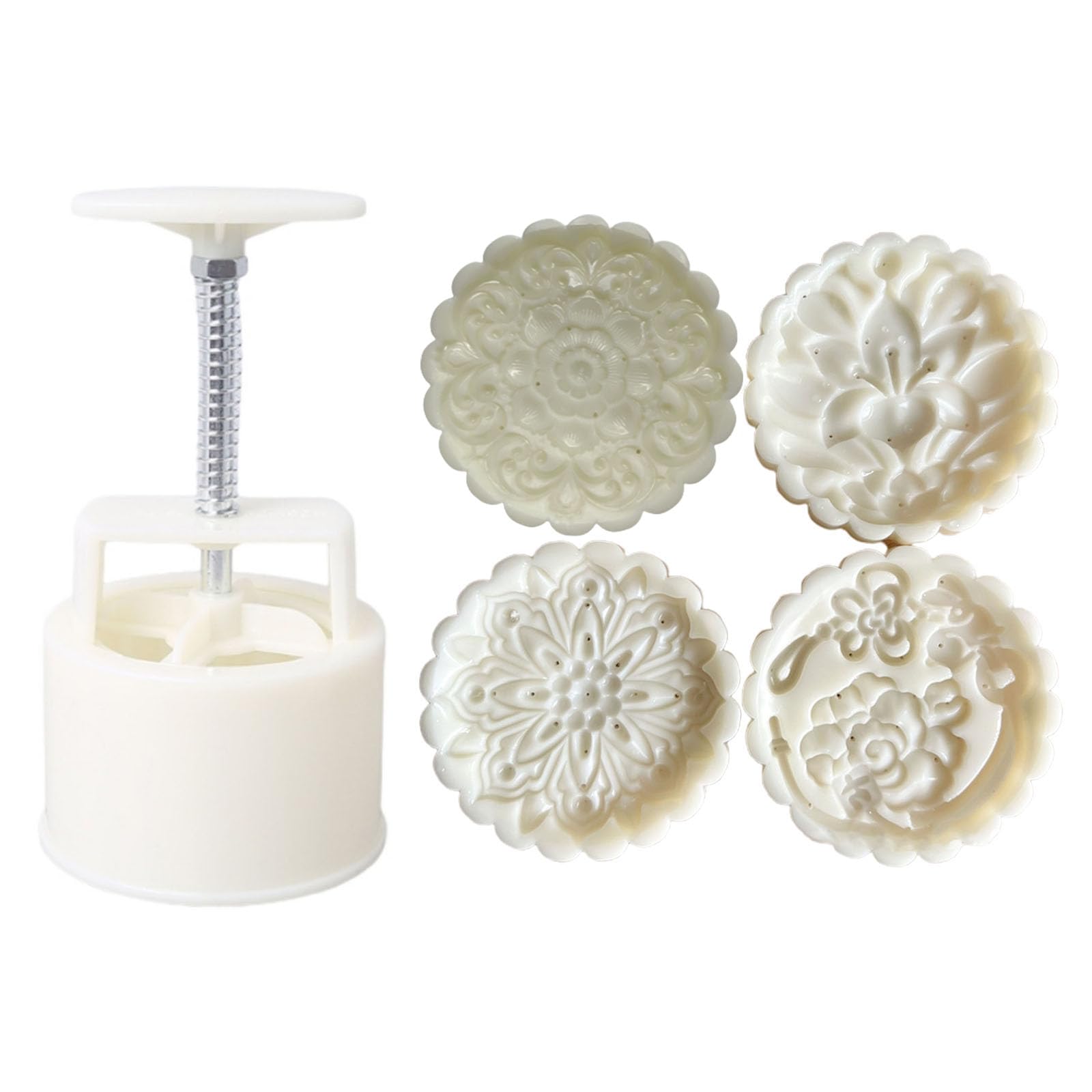MHADBKH 150g / 200g Molds Stamps Cartoon Flower Shape Baking for Mid-Autumn Festival Stamps