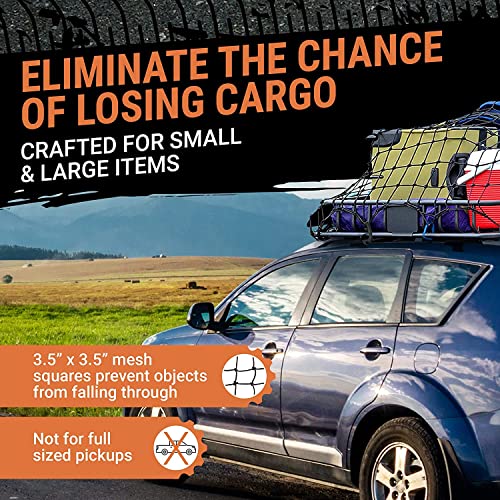 Grit Performance Cargo Net For Pickup Truck Bed (Blue Clips, 3' X 4') #TOP2